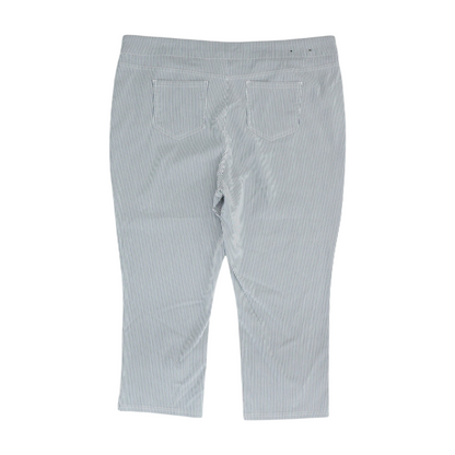 Blue Striped Chino Capris