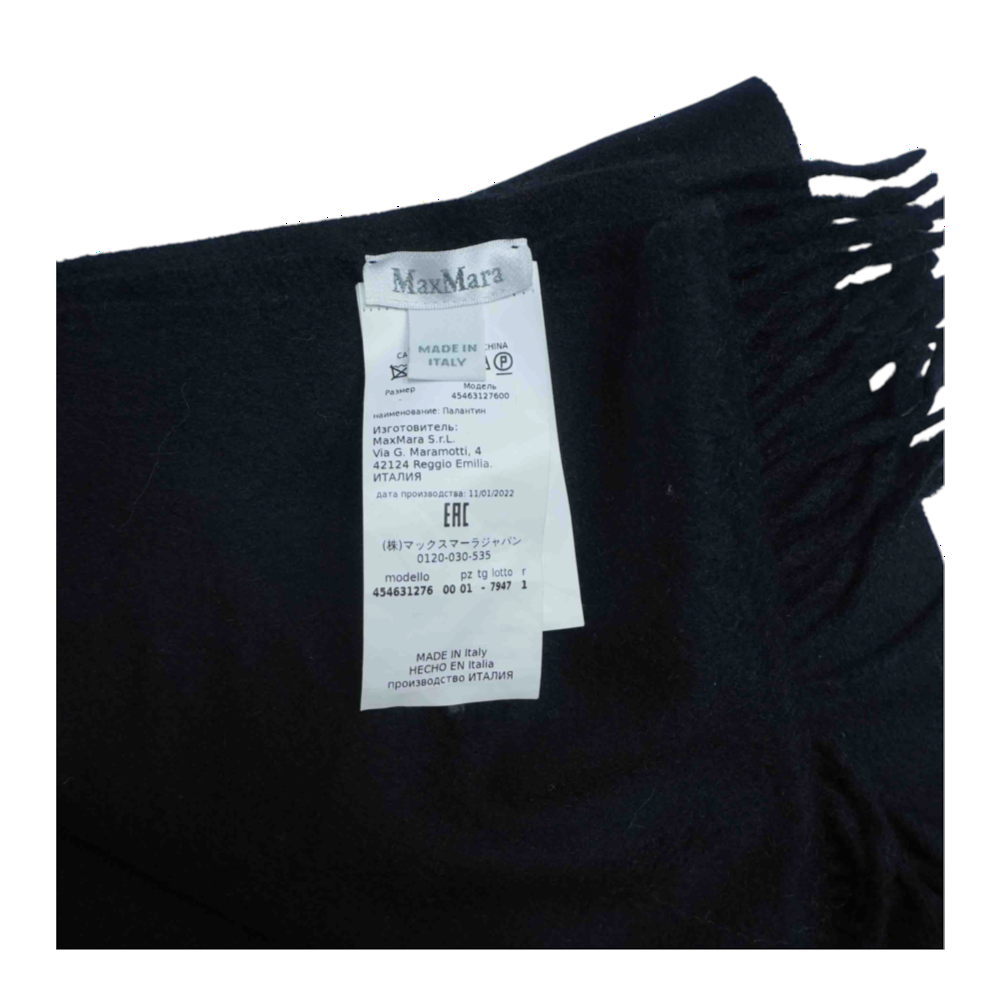 Black 100% Cashmere Scarf