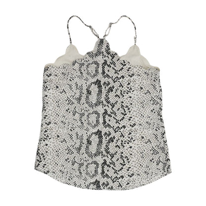 Ivory Animal Print Sleeveless Blouse