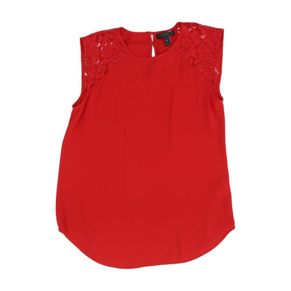Red Solid Sleeveless Blouse
