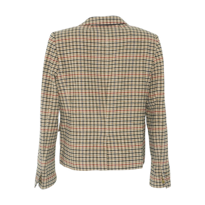 Tan Houndstooth Blazer