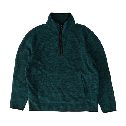 Teal Solid 1/4 Zip Pullover