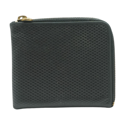 Black Classic Leather Zip Around Wallet