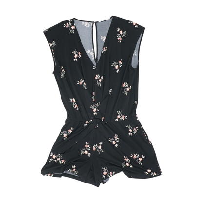 Black Floral Romper