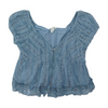 Blue Cropped Blouse