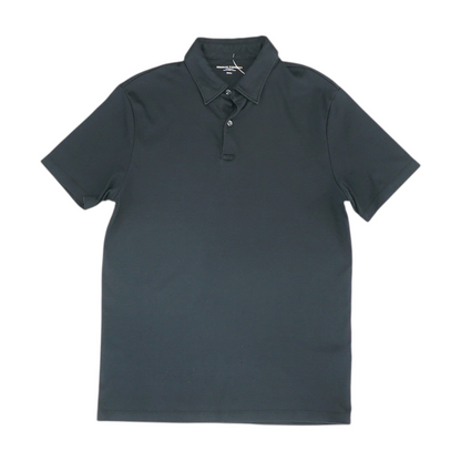 Black Solid Short Sleeve Polo