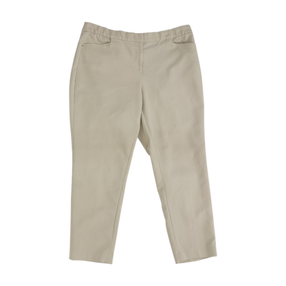 Beige Straight Pants