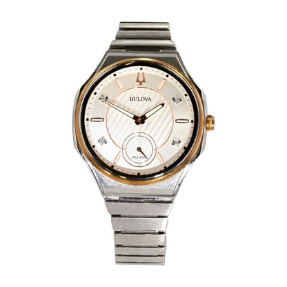 Women's Two Tone Curv With Diamond Accents Stainless Steel Watch