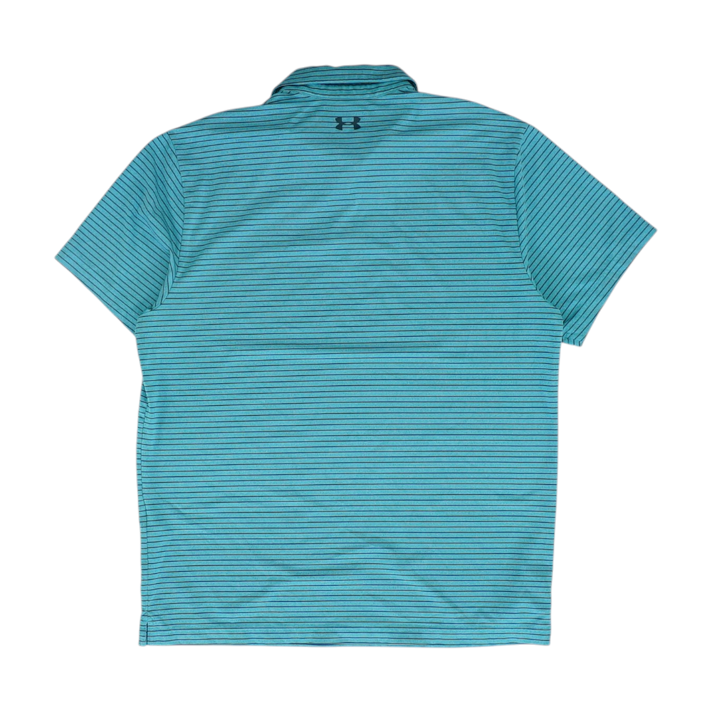 Green Striped Short Sleeve Polo