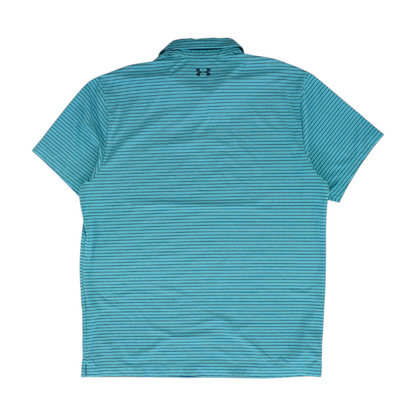 Green Striped Short Sleeve Polo