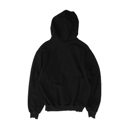 Black Solid Hoodie Pullover