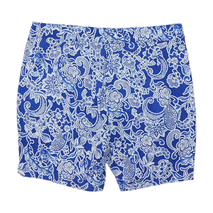 Blue Floral Chino Shorts