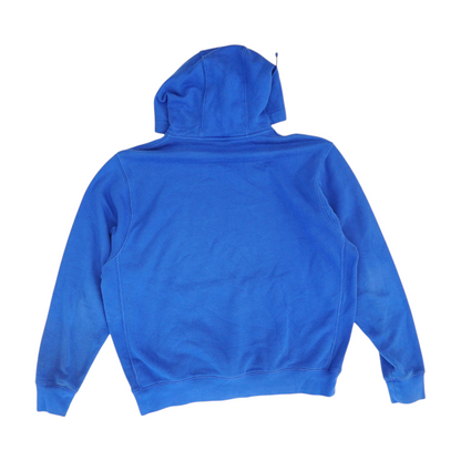 Blue Solid Hoodie Pullover