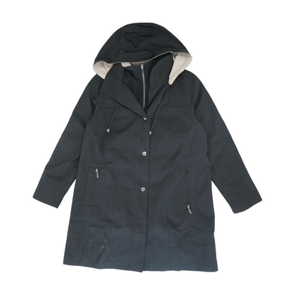 Black Solid Rain Jacket