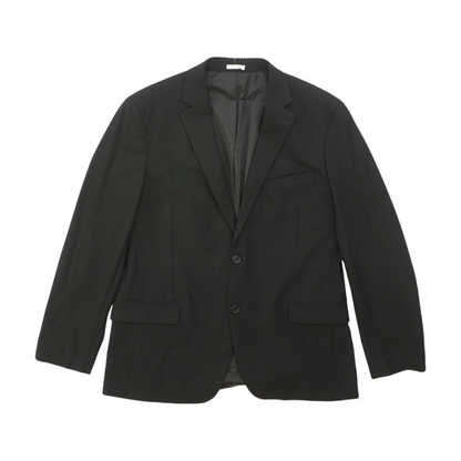 Black Solid Suit Jacket