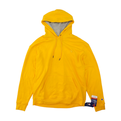 Yellow Solid Hoodie Pullover