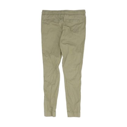 Tan Solid Casual Pants