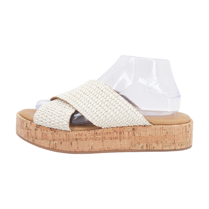 Ivory Flat Sandals