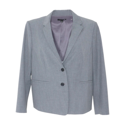 Gray Petite Solid Blazer