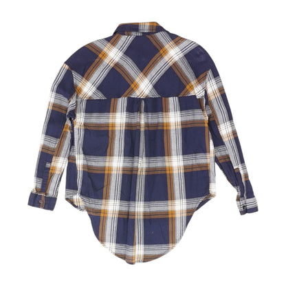 Navy Plaid Button Down