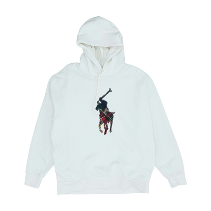 White Solid Hoodie Pullover