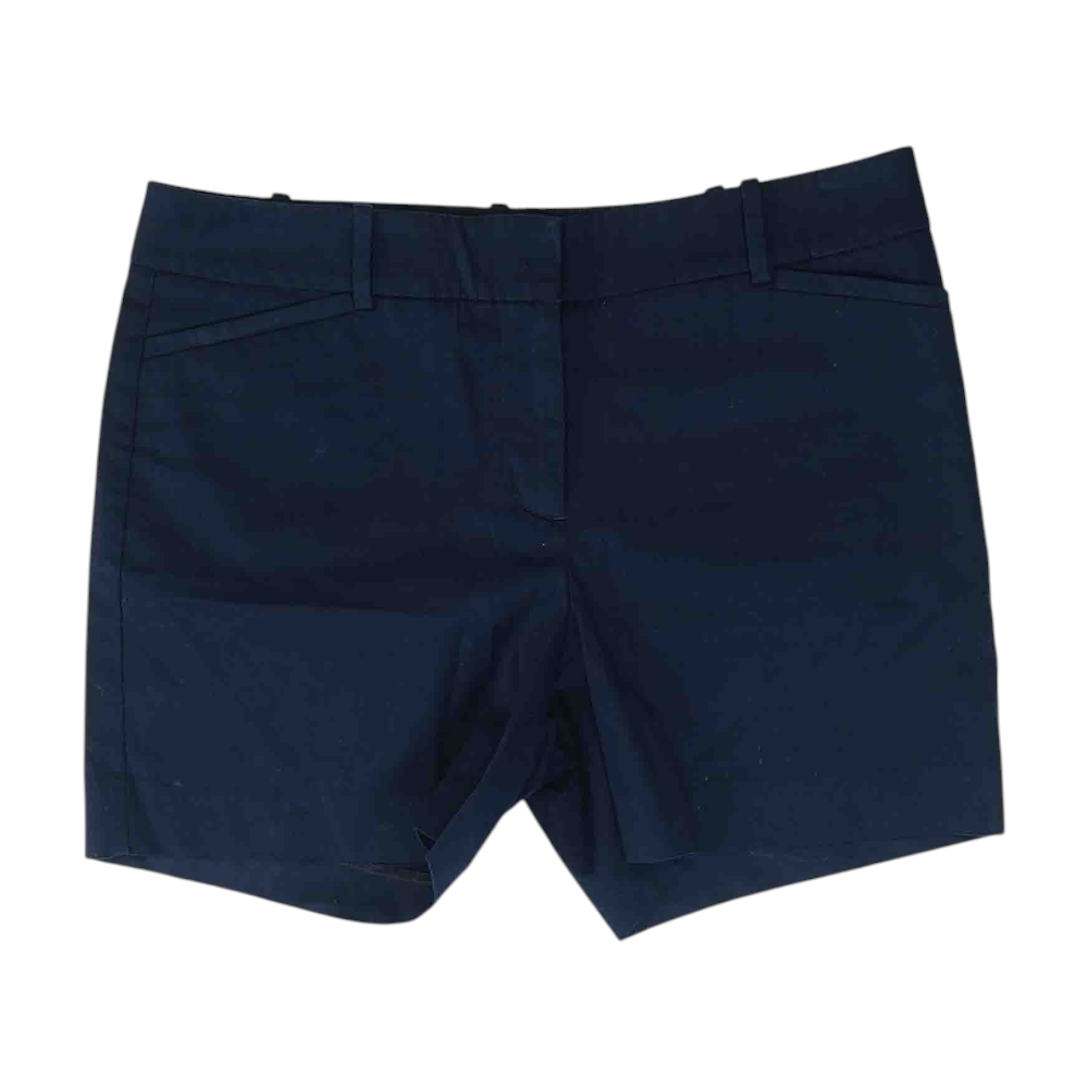 Navy Solid Casual Shorts
