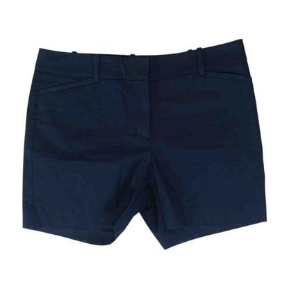 Navy Solid Casual Shorts
