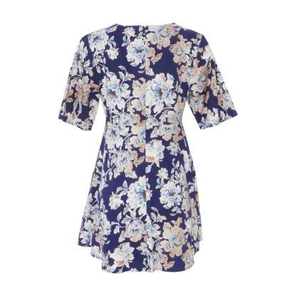 Navy Floral Mini Dress