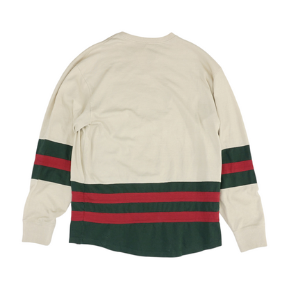 Beige Minnesota Wild Color Block Sweatshirt Pullover