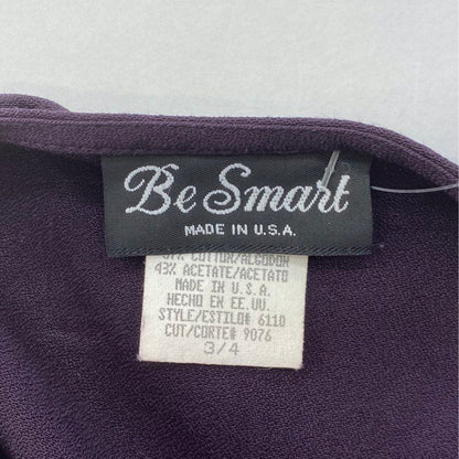 Vintage Purple Solid Short Sleeve Cropped Cardigan Sweater