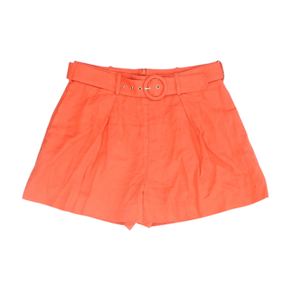 Orange Solid Chino Shorts