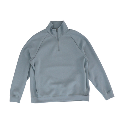 Gray Solid 1/4 Zip Pullover