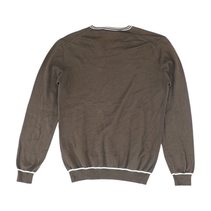 Brown Solid Pullover Sweater