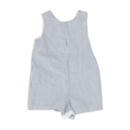 Blue Striped Sleeveless One-Piece
