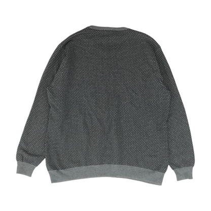 Gray Geometric Pullover Sweater