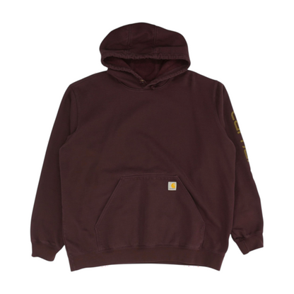 Burgundy Solid Hoodie Pullover