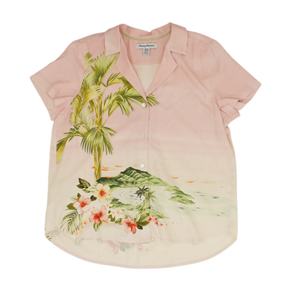 Pink Tropical Button Down