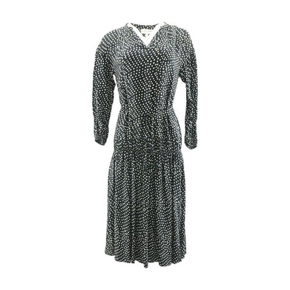 Black Polka Dot Midi Dress
