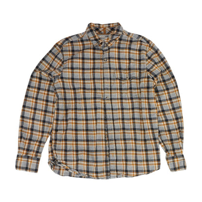 Gray Plaid Long Sleeve Button Down