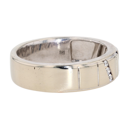 14K White Gold Diamond Band