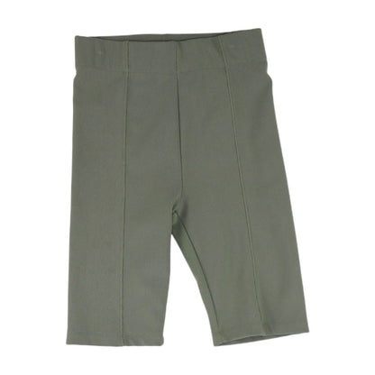 Green Solid Shorts