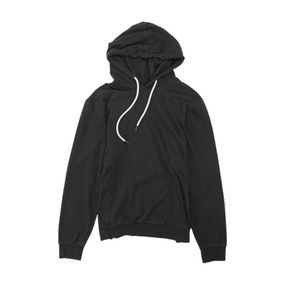 Gray Solid Hoodie Pullover