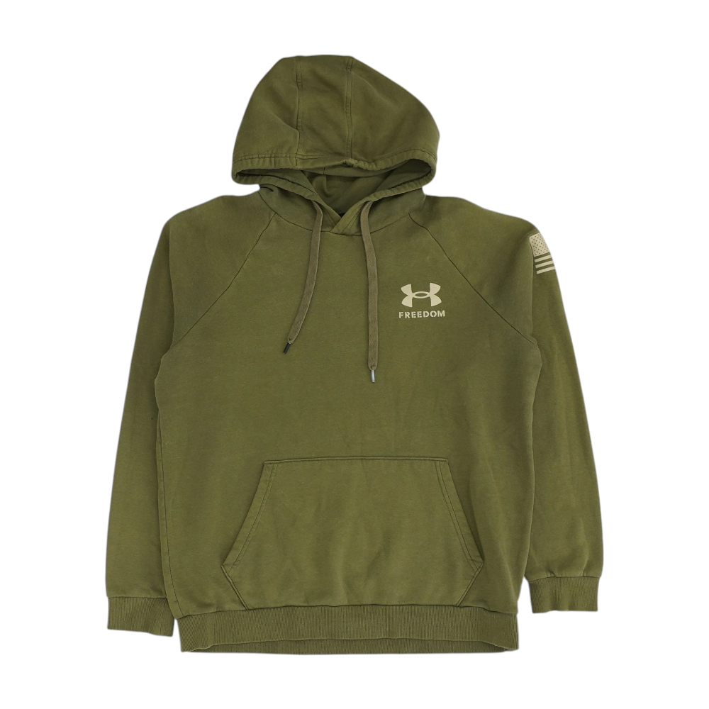 Green Solid Hoodie Pullover