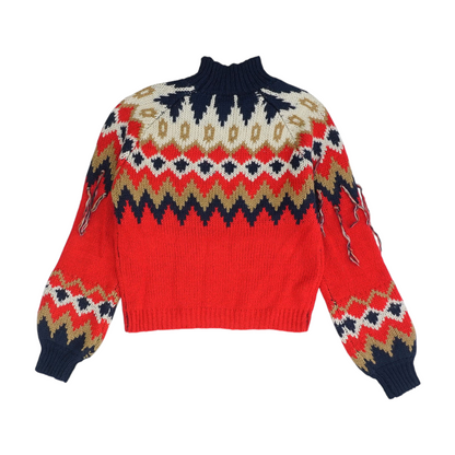 Multi Abstract Pullover Sweater