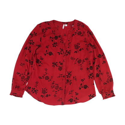 Red Floral Button Down