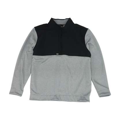 Gray Color Block 1/4 Zip Pullover