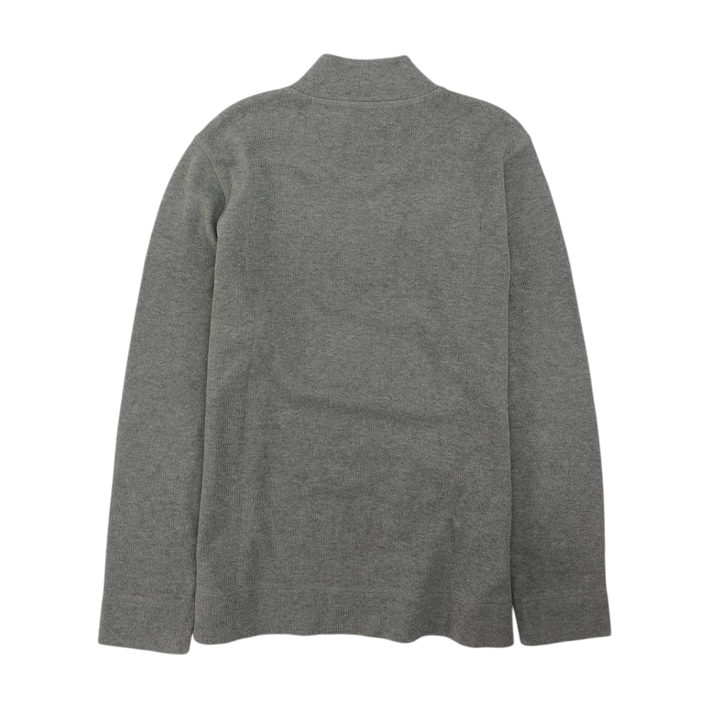 Gray Solid 1/4 Zip Sweater