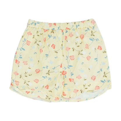 Yellow Floral Chino Shorts