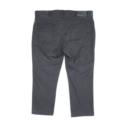 Gray Chevron Straight Pants