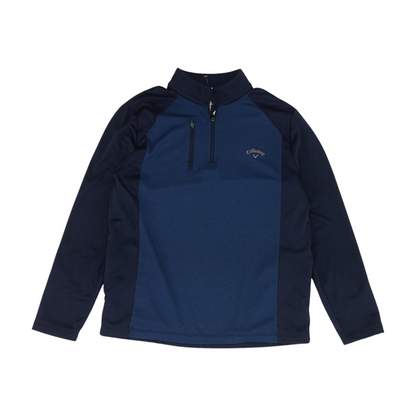 Navy Solid 1/4 Zip Pullover
